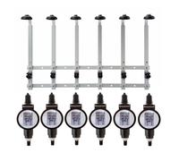Beaumont 6x25ml Metrix SL Bar Optic Spirit Measures & 70cl Wall Brackets - Non-Drip, UK Government Stamped