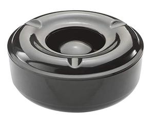 Beaumont Ashtray for Outside Patio Black 146mm - Portable, Windproof, Melamine, Easy to Clean CZ572 (Pack of 6)