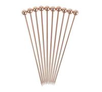 Beaumont Ball Garnish Pick Copper Plated (10 Pack) - Reusable Stainless Steel Appetiser Skewers CZ588