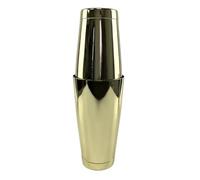 Beaumont Boston Can Set Gold Plated 828ml & 532ml - Cocktail Shaker Tin Stainless Steel, Dishwasher Safe, Simple to Use, Ideal for Bartenders, Mixologists