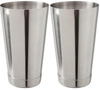 Beaumont Boston Can Stainless Steel 18oz/500ml - Professional Cocktail Shaker Mixing Tool for Bars, Pubs, Bartenders (Pack of 2)