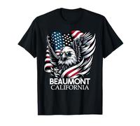 Beaumont California 4th of July USA American Flag T-Shirt