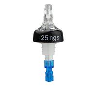 Beaumont Clear Quick Shot 3-Ball Pourer 25ml (12 Pack) - Three-Bearing Design Prevents Over-Pouring, Universal Fitting for Spirit Bottles, Fast Flow for Bars