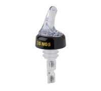 Beaumont Clear Sure Shot Pourer 35ml (12 Pack) - Three-Bearing Design Prevents Over-Pouring, Universal Fitting for Spirit Bottles, Fast Flow for Bars