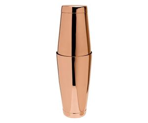 Beaumont Copper Plated Boston Can Set Durable Bar Cocktail Shaker - 287x64x93mm