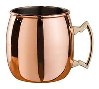 Beaumont Copper Plated Curved Moscow Mule Mug with Brass Handle 500ml