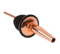 Beaumont Copper Plated Stainless Steel Freeflow Pourer (12 Pack) - Fits Standard Bottles, Ideal for Spirit Bottles, Smooth Drink Flow, Ideal for Bars