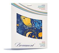 Beaumont Cosmic Sonata Musical Polishing & Cleaning Patterned Instruments Trumpet Clarinet Sax Flute Recycled Microfibre Cleaning Cloth Brass Silver 40 x 30 cm (BFC4030-CS)