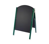Beaumont Curved Top A Chalk Board Green 1100x680mm - Standing Advertising Board, Display DIY Messages, Menu, Notes, Ideal for Bars, Pubs, Restaurants