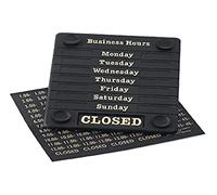 Beaumont DL226 Door Sign - Open/Closed Business Shop Window 207X162X7mm, Black