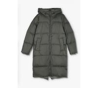 BEAUMONT Fern Green Longline Puffa Coat Size: 38, Colour: Green Fabric