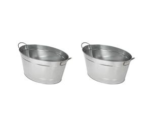 Beaumont GK919 Galvanised Steel Beverage Tub (Pack of 2)