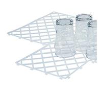 Beaumont Glass Mats D824 Clear Interlocking 12 x 8" Pack of 10