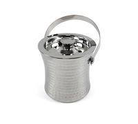 Beaumont Hammered Ice Bucket 1.5Ltr - Stainless Steel, Ice Cooler for Parties, Events, Bars