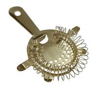 Beaumont Hawthorne 4-Prong Cocktail Strainer Gold Plated DZ794