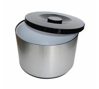 Beaumont Ice Bucket with Lid in Silver and Black Made of Aluminium 10 Litre