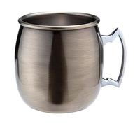 Beaumont Mezclar Antique Brass Plated Curved Moscow Mule Mug 17.6oz / 500ml - Single - Cocktail Mugs