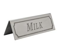 Beaumont Milk Stainless Steel Table Sign