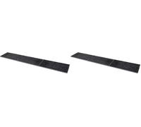 Beaumont Mini Bar Mat 150 x 300mm - Glass Drip, Spill, Drying Mat CZ525, Black (Pack of 2)