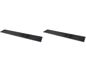 Beaumont Mini Bar Mat 150 x 300mm - Glass Drip, Spill, Drying Mat CZ525, Black (Pack of 2)