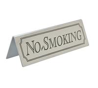 Beaumont No Smoking Table Sign Stainless Steel