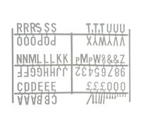 Beaumont Peg Board 20mm 3/4" Letter Set (540 characters) White Pack of 6