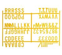 Beaumont Peg Board Letters 3/4" Yellow 540 Characters