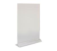 Beaumont Perspex Menu Holder Vertical A4 - Clear Acrylic Double-Sided Design, Easy to Clean, 303mm Height, Ideal for Restaurants, Bars, and Hotels