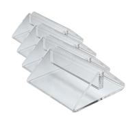 Beaumont Plastic Perspex Tent Menu Holder - Commercial Vertical display Sign Holder for Restaurants, Bars, Events CZ425 (Pack of 4)