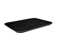 Beaumont Plastic Rectangular Non-Slip Tray Black 381x508mm - Drinks, Food Tray, Easy to Clean, Durable, Dishwasher Safe, Ideal for Events, Catering, Bars