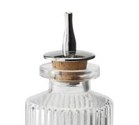 Beaumont Silver Stainless Steel and Cork Bottle Stopper Spout CZ316