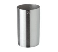 Beaumont Stainless Steel Spirit Thimble Measure 50ml CE Marked - Accurate Sizing for Consistent Servings, Durable Construction, Clearly Labelled for Bars