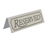 Beaumont Reserved Table Sign Stainless Steel