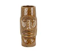 Ceramic Easter Islander Tiki Mug - 450ml - Medium Brown