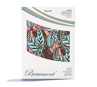 Beaumont Tropical Leaves Musical Polishing & Cleaning Patterned Instruments Trumpet Clarinet Sax Flute Recycled Microfibre Cleaning Cloth Brass Silver 40 x 30 cm (BFC4030-TL)