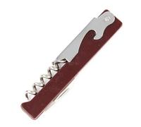 Beaumont Waiter's Friend Corkscrew Straight, Burgundy - Three-in-One Design, Bottle Opener, Knife, Foldable, 110mm Length, Ideal for Bartenders, Restaurants, Wine Bars