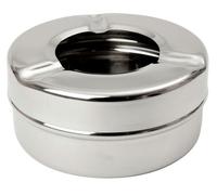 Beaumont Windproof Ashtray 88mm - Stainless Steel, Shatterproof, Easy to Empty, Ideal for Bars, Restaurants, Pubs