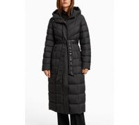 BEAUMONT Zahra Black Longline Puffa Coat Size: 46, Colour: Black Fabri