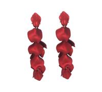 Beaupretty 1 Pair Acrylic Flower Petal Earrings for Women Lightweight Floral Studs Design for Festivals and Special Occasions Elegant Rosebud Style