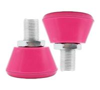 Beaupretty 1 Pair Adjustable Toe Stops for Roller Skates of Professional Rubber Brake Tools with Bolt Easy Installation Rose Red for and Stability