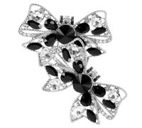 Beaupretty 1 Pair Bridal Shoe Clips with Bow Design Reusable Rhinestone Shoe Charms for High Heels Versatile Accessories for Weddings Parties and Special Occasions