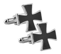 Beaupretty 1 Pair Cross Shape Cufflinks Shirt Cufflinks Delicate Shape Alloy Attractive Light Weight Men Birthday Business Partnerships
