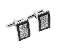 Beaupretty 1 Pair Crystal Cufflinks for Men Stylish Drip Oil and Rhinestones Inlay Design for Tuxedo Wedding Business Events and Formal Occasions Elevate Your Look with French Elegance