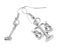 Beaupretty 1 Pair Dangle Earrings for Women Cute Metal Jewelry Lightweight Comfortable for Law Students Lawyers Unique Decorative Earrings