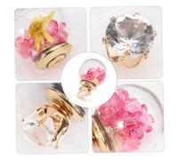 Beaupretty 1 Pair Double Sided Glass Ball Earrings with Dried Flowers Unique Decorative Ear Creative Jewelry Women Stylish Earstuds Occasion