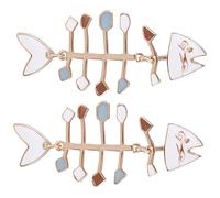 Beaupretty 1 Pair Fish Bone Earrings for Women Unique Statement Jewelry Creative and Funny Design for Daily Wear Dating and Special Occasions Comfortable and Skin Friendly Accessory for All