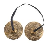 Beaupretty 1 Pair Handmade Nepal Brass Tingsha Finger Cymbals Ethnic Spiritual Bell Instruments for Dance Music and Rituals Versatile Hand Symbols for Performances and Ceremonies