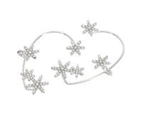 Beaupretty 1 Pair Rhinestone Ear Hook for Women Non Piercing Snowflake Design Comfortable Fashion Accessory for Friends and Loved Ones