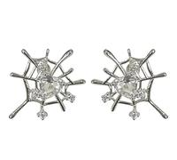 Beaupretty 1 Pair Spider Web Earrings for Women Halloween Accessories Silver Alloy Ear Decoration Elegant Classic Style Suitable for Halloween Parties and Festival Costume