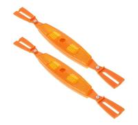 Beaupretty 1 Pair Spoke Reflector Cycling Reflector Road Bike Decoration Orange Plastic Safety Withstand The Elements for Night Riding